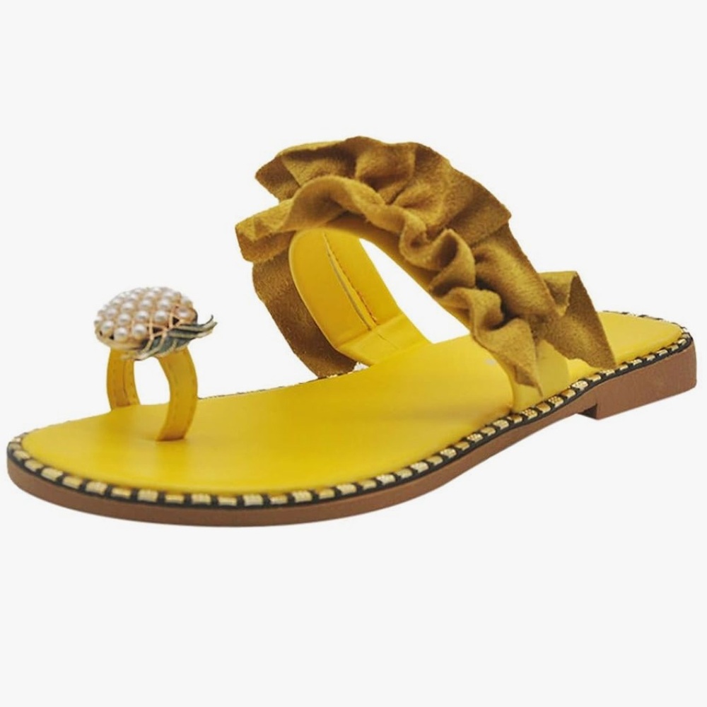 Yellow pineapple sandals - Picture 11 of 12